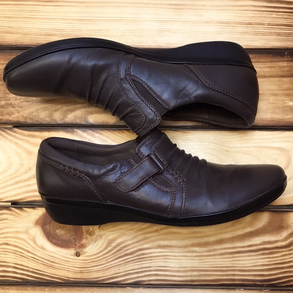 Clarks Everlay Coda Brown Leather Loafers Slip-On Shoes / 13288 / Size 9 - Picture 8 of 10